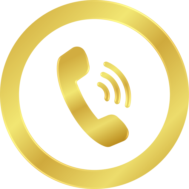 Gold Phone Icon